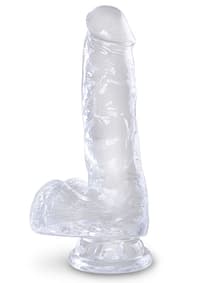 Sexleketøy - Dildo Clear King Cock 15 cm - bilde