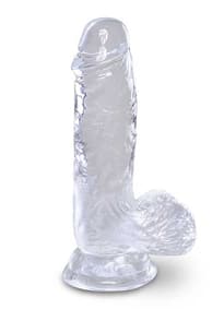 Sexleketøy - Dildo Clear King Cock 15,2 cm - bilde