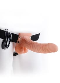 Frekke sexleketøy - Vibrerende strap-on Hollow 7 inch - bilde