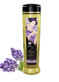 Pirrende tilbehør - Shunga massasjeolje lavendel - bilde