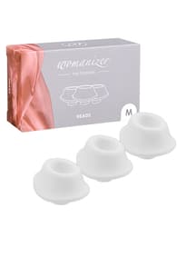 Pirrende tilbehør - Womanizer reservehetter 3 x hvit M - bilde