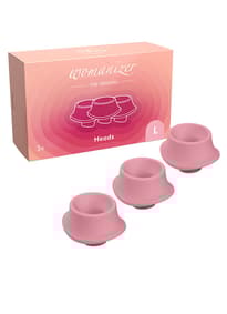 Pirrende tilbehør - Womanizer reservehetter 3 x rosa L - bilde
