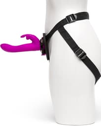 Frekke sexleketøy - Strap on rabbitvibrator Happy Rabbit - bilde
