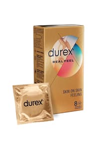 Pirrende tilbehør - Kondomer Durex Real Feel 8 pk - bilde