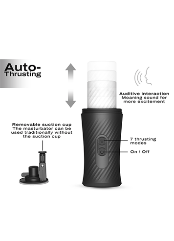 Sexleketøy for menn - Runkemaskin Dorcel thrust blow sort - bilde 3