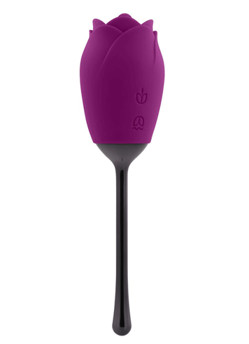 Sexleketøy for henne - Playboy Petal lilla vibrator med tunge - bilde 10