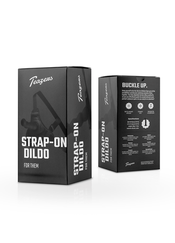 Frekke sexleketøy - Teazers sort silikon strap-on - bilde 9