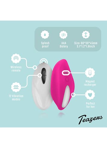 Sexleketøy for henne - Teazers rosa trusevibrator - bilde 11