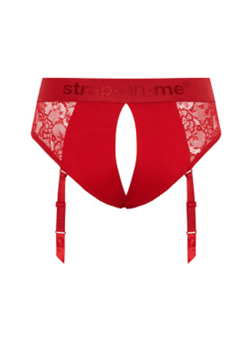 Frekke sexleketøy - Strap-on-me Diva rød truse S - bilde 3