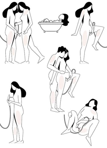 Sexleketøy for henne - Womanizer Wave dusjhode sort - bilde 7
