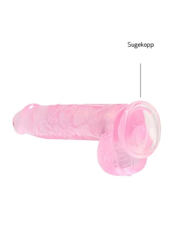 dildoer - Dildo med baller rosa 15 cm - bilde 4