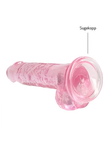 dildoer - Dildo med baller rosa 17 cm - bilde 4