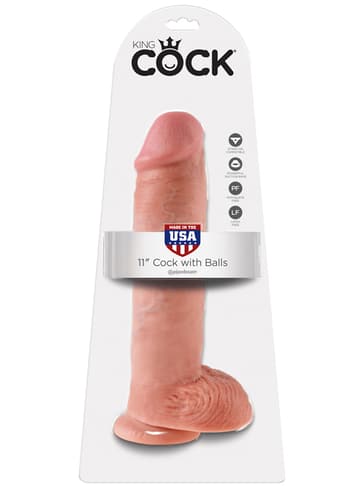 dildoer - King Cock XL dildo med testikler - bilde 5