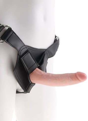 Frekke sexleketøy - King Cock strap-on med dildo - bilde 1