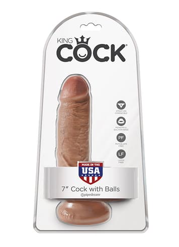 dildoer - Dildo med baller King Cock 19,4 cm - bilde 5