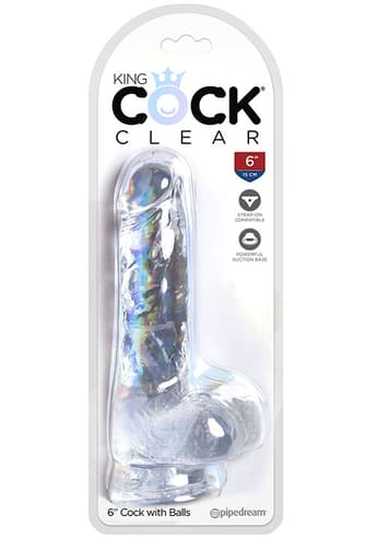 dildoer - Dildo Clear King Cock 15 cm - bilde 2
