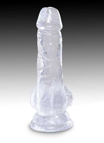 dildoer - Dildo Clear King Cock 15,2 cm - bilde 3