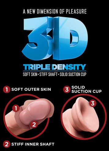 dildoer - Dildo med baller King Cock Plus 19,7 cm - bilde 8