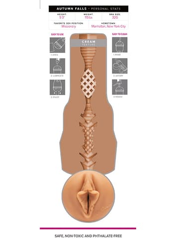 Sexleketøy for menn - Fleshlight Signature Autumn Falls Cream - bilde 7