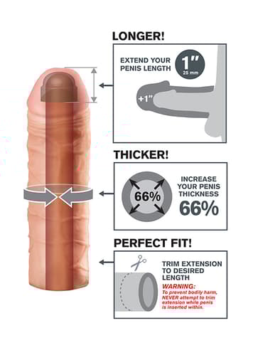 Sexleketøy for menn - Penisforlenger Mega X-tensions  1 inch - bilde 2