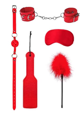 Frekke sexleketøy - Bondage kit rød Ouch - bilde 1