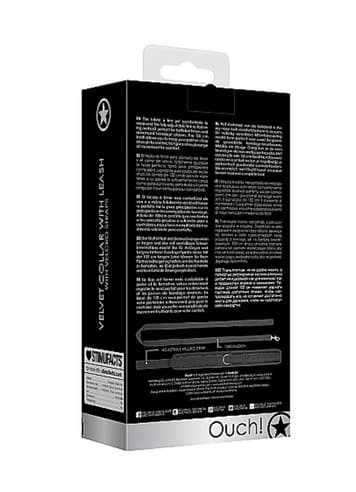 Frekke sexleketøy - Halsbånd og lenke Ouch Velvet and Velcro - bilde 7