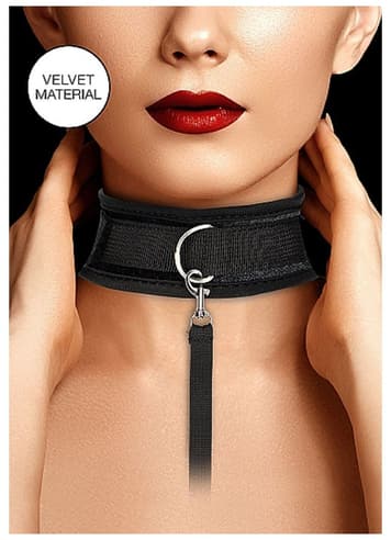 Frekke sexleketøy - Halsbånd og lenke Ouch Velvet and Velcro - bilde 5