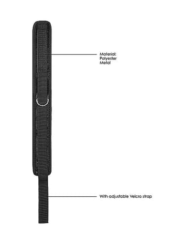 Frekke sexleketøy - Halsbånd og lenke Ouch Velvet and Velcro - bilde 3