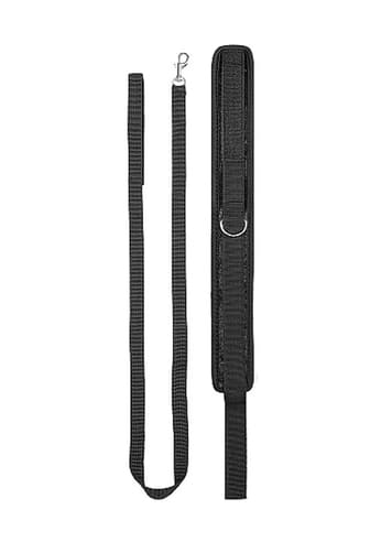 Frekke sexleketøy - Halsbånd og lenke Ouch Velvet and Velcro - bilde 2