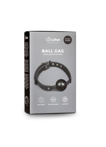 Frekke sexleketøy - EasyToys ball gag sort - bilde 2