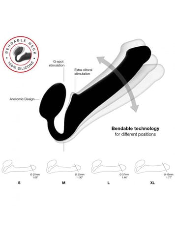 dildoer - Strap-on-me stroppløs strap-on S sort - bilde 5