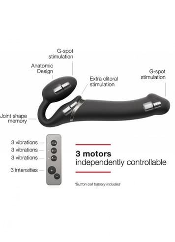 dildoer - Strap-on-me vibrerende strap-on M sort - bilde 13