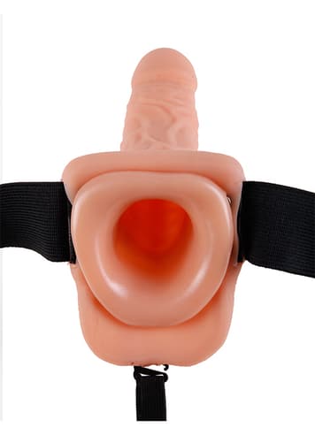 Frekke sexleketøy - Vibrerende strap-on Hollow 7 inch - bilde 3