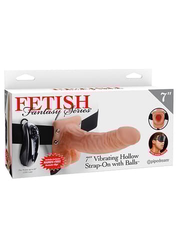 Frekke sexleketøy - Vibrerende strap-on Hollow 7 inch - bilde 5