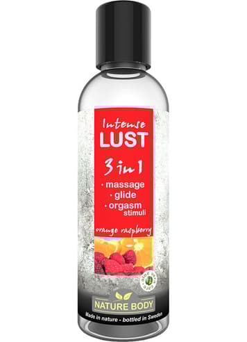 Glidemiddel - Glidemiddel appelsin og bringebær 3-i-1 - bilde 1