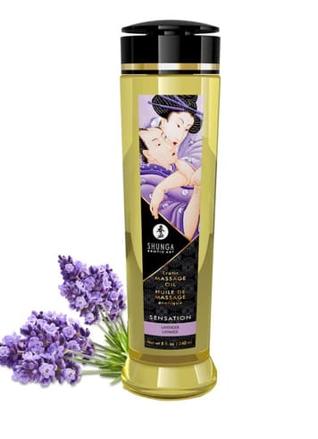 Massasjeolje - Shunga massasjeolje lavendel - bilde 1