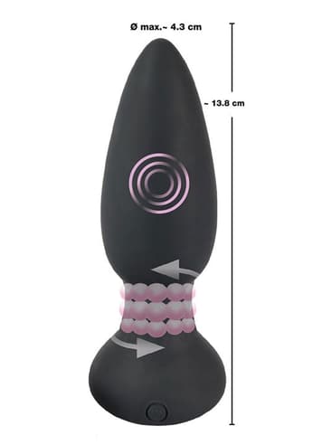 Analsex - Black Velvet - Rotating Plug with remote control - bilde 3