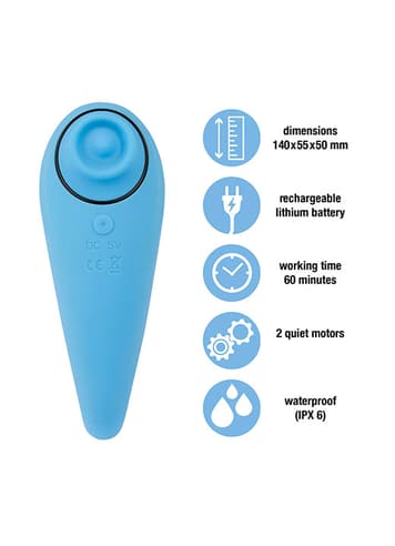 Sexleketøy for henne - FemmeGasm klitorisstimulator lyseblå - bilde 5