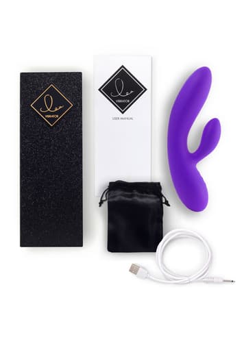 Vibrator - Rabbitvibrator Lea Glitter lilla - bilde 7