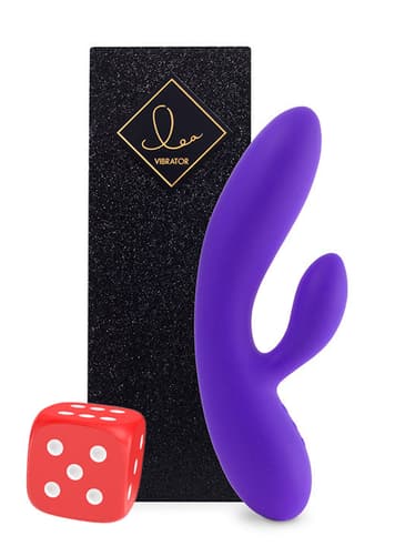 Vibrator - Rabbitvibrator Lea Glitter lilla - bilde 1