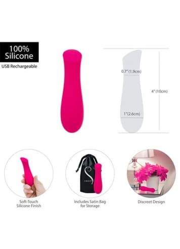 Sexleketøy for henne - Klitorisvibrator Mini Swan Rose - bilde 4