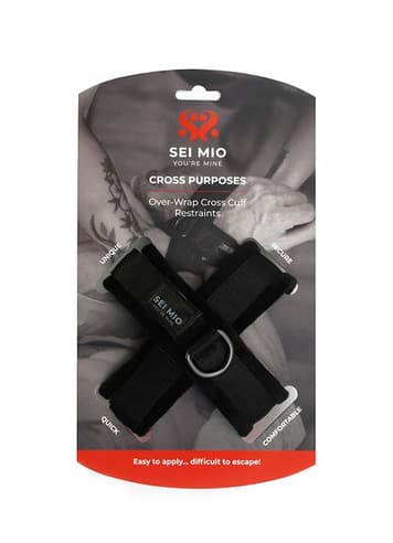 Frekke sexleketøy - SEI-MIO - Cross Purposes Unique Over-Wrap Cross Cuff Restrai - bilde 5