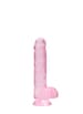 dildoer - Dildo med baller rosa 15 cm - bilde 6