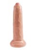 dildoer - Dildo med forhud King Cock lys 22,9 cm - bilde 1